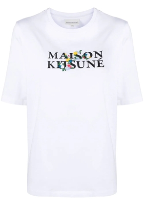 Maison Kitsuné logo-print cotton T-shirt - White