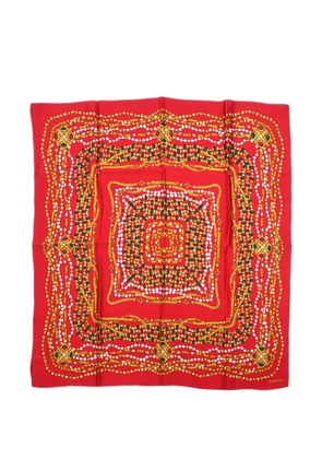 CHANEL Pre-Owned 1990-2000s chain print scarf - Red