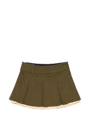 R13 pleated mini skirt - Green