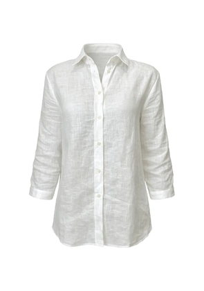 Marella button-down quarter-sleeve shirt - White