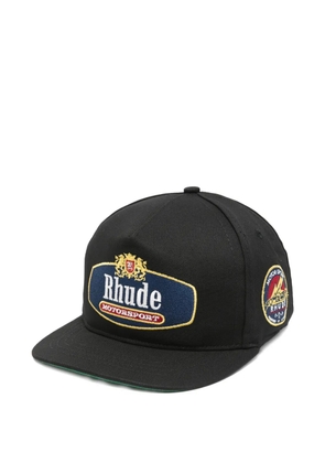 RHUDE logo-patch baseball cap - Black