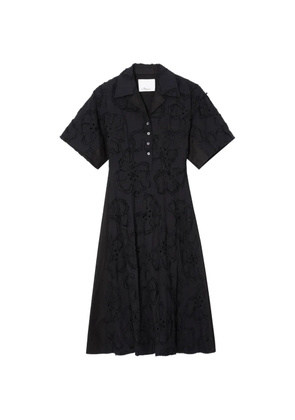 3.1 Phillip Lim floral collared midi dress - Black