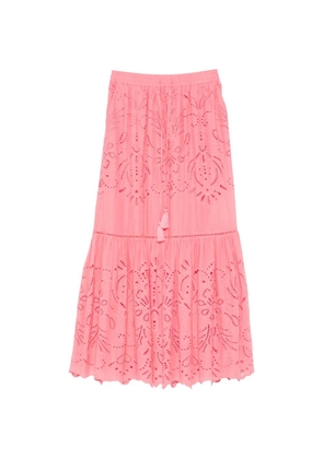 ERMANNO FIRENZE tassel-details embroidery midi skirt - Pink