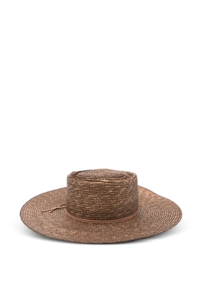 Eleventy straw boater hat - Brown