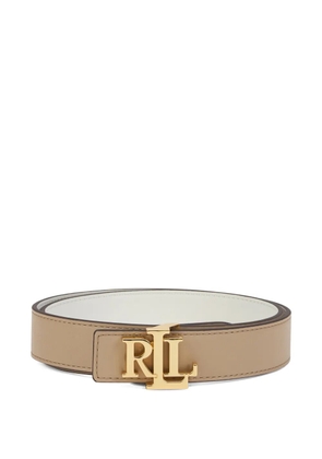 Lauren Ralph Lauren logo-buckle reversible leather belt - Neutrals