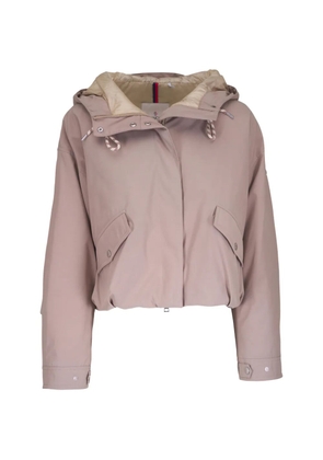 Moncler flap pockets hooded jacket - Neutrals