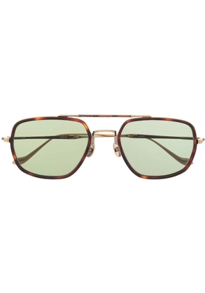 Matsuda tortoiseshell-effect pilot-frame sunglasses - Brown