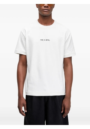 Osklen embroidered T-shirt - Neutrals
