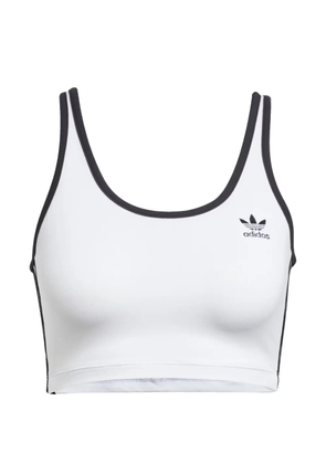 adidas logo scoop neck top - White