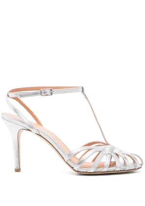 The Seller 80mm leather sandals - Silver