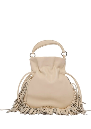 Orciani fringed leather tote bag - Neutrals