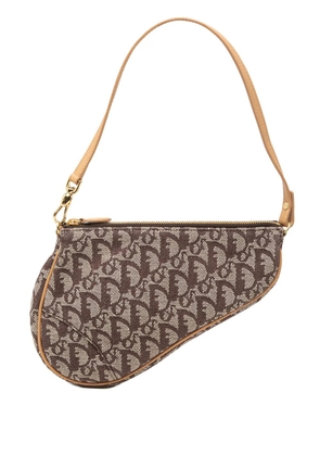 Christian Dior Pre-Owned 2001 Mini Diorissimo Canvas Saddle Pochette shoulder bag - Brown