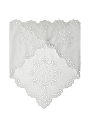 Herno broderie-anglaise scarf - White