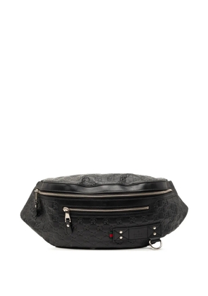 Gucci Pre-Owned 2000-2015 Guccissima Web belt bag - Black