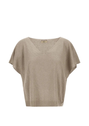 Herno ribbed-knit T-shirt - Neutrals