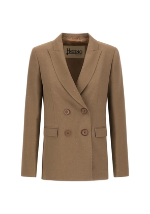 Herno sequin-embellished double-breasted blazer - Neutrals