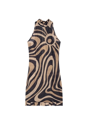 PUCCI Marmo print dress with ruffle details - Black