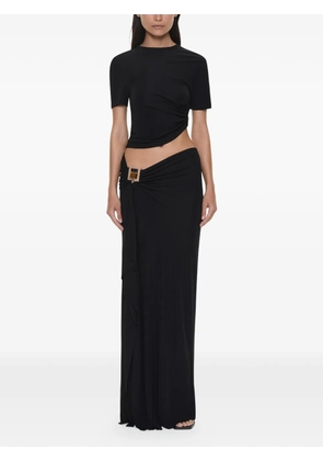 Christopher Esber Bezel Cascade Quartz long skirt - Black