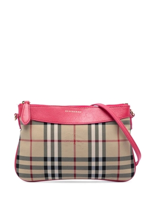 Burberry Pre-Owned 2000-2017 Haymarket Check Nylon Peyton crossbody bag - Red