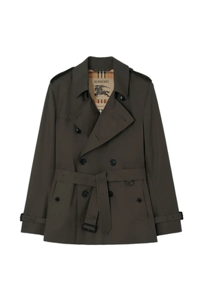 Burberry extra-short tropical gabardine Kensington trench coat - Grey