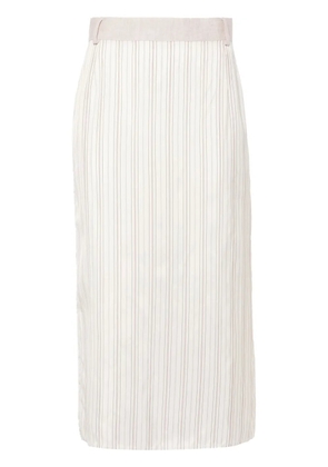 BETTTER x Zegna striped midi skirt - Neutrals