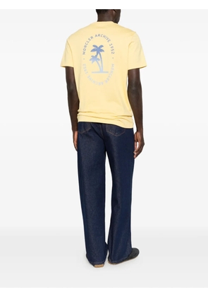 Moncler palm tree pocket T-shirt - Yellow
