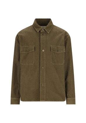 Saint Laurent pocket corduroy shirt - Green
