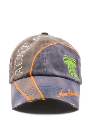 Acne Studios embroidered distressed hat - Grey