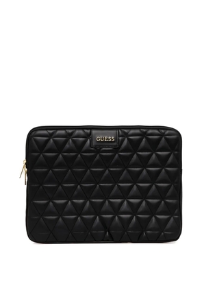 GUESS USA quilted laptop case - Black