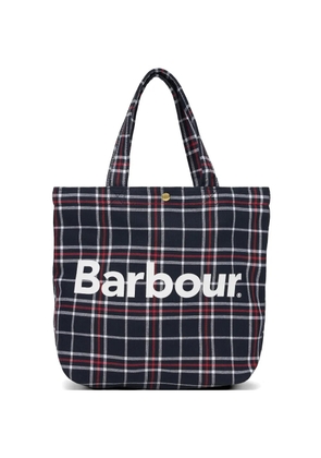 Barbour tartan-print tote bag - Blue