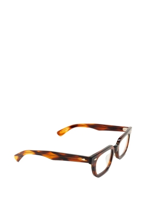 JULIUS TART OPTICAL T-Man square frame glasses - Brown