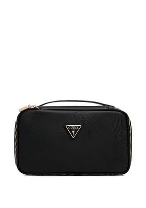 GUESS USA triangle logo make up bag - Black