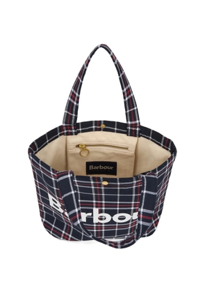 Barbour tartan-print tote bag - Blue