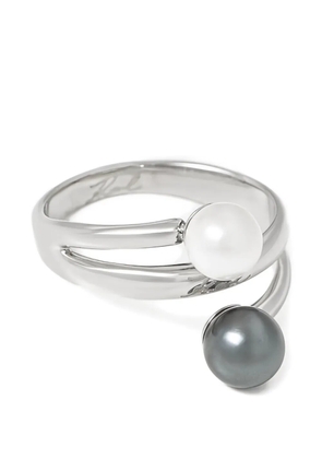 Karl Lagerfeld pearl ring - Silver