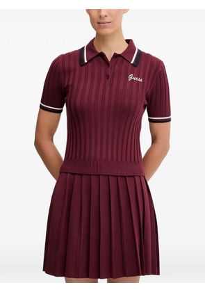 GUESS USA Sabina ribbed collared polo shirt