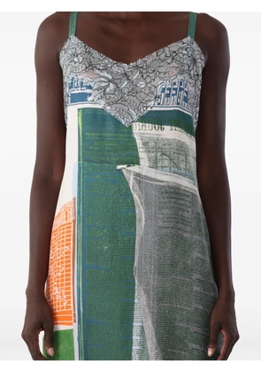 Jason Wu Collection x Robert Rauschenberg collage-slip midi dress - White