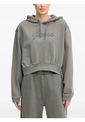 GUESS USA logo-detail hoodie - Grey