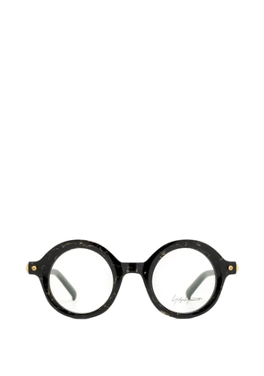 Yohji Yamamoto round-frame glasses - Black
