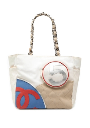 CHANEL Pre-Owned 2003-2004 Canvas No 5 Sport tote bag - White