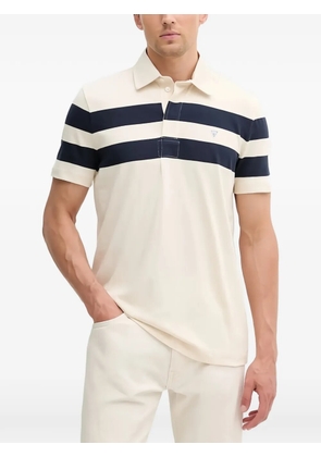 GUESS USA striped short-sleeve polo shirt - Neutrals