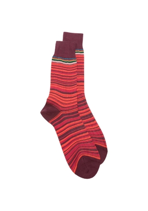 Paul Smith Maury Shadow striped socks - Red