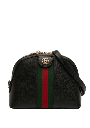 Gucci Pre-Owned 2016-2026 Small Calfskin Web Ophidia Dome crossbody bag - Black