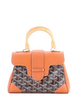 Goyard Pre-Owned Saigon Top Handle Bag Coated Canvas with Leather Mini shoulder bag - Brown