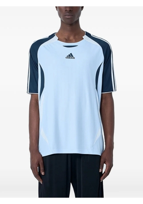 adidas round-neck logo-embroidered T-shirt - Blue