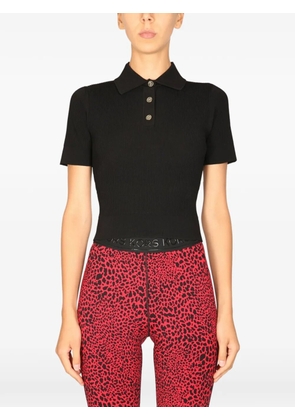 Michael Michael Kors logo button polo top - Black
