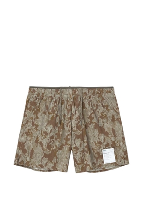 Satisfy Space‑O™ 5' perforated drawstring shorts - Brown