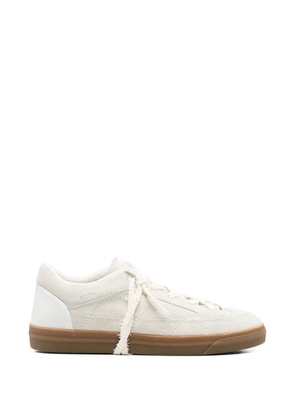 SANTHA Love Cut paneled sneakers - Neutrals