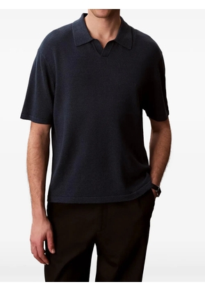 Calvin Klein fine-knit polo shirt - Blue