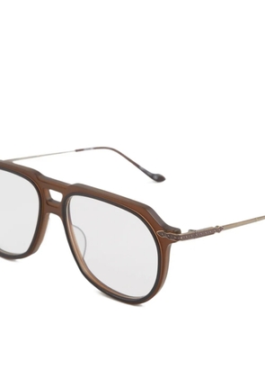 Matsuda pilot-frame glasses - Brown