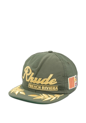 RHUDE embroidered baseball cap - Green